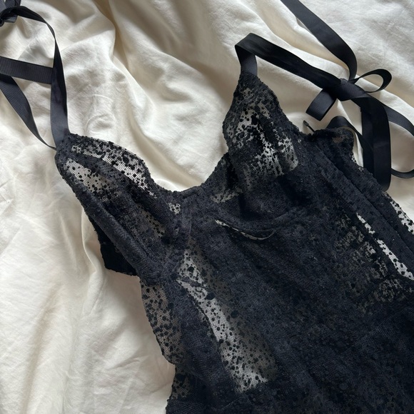 Are You Am I velvet dotted tulle dress - Picture 2 of 6